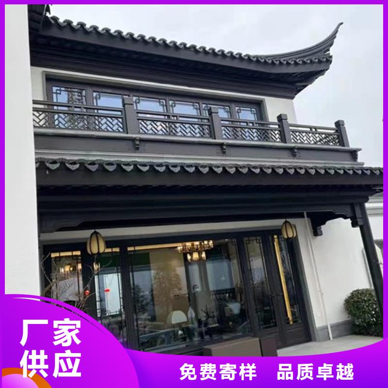 铝代木古建立柱施工