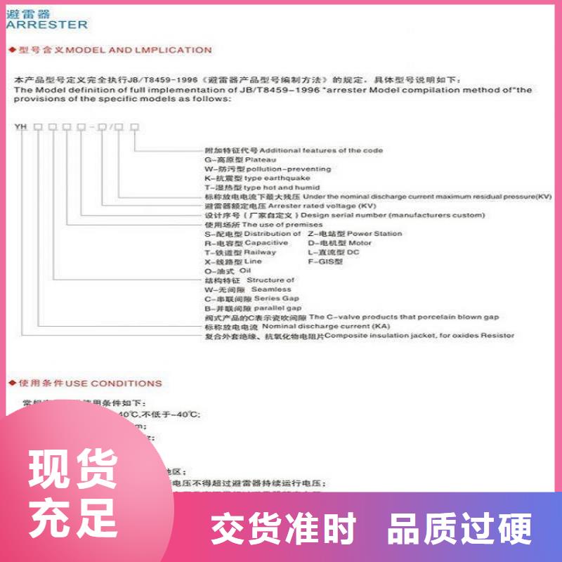 【羿振电气】避雷器YH5WX-51/134G