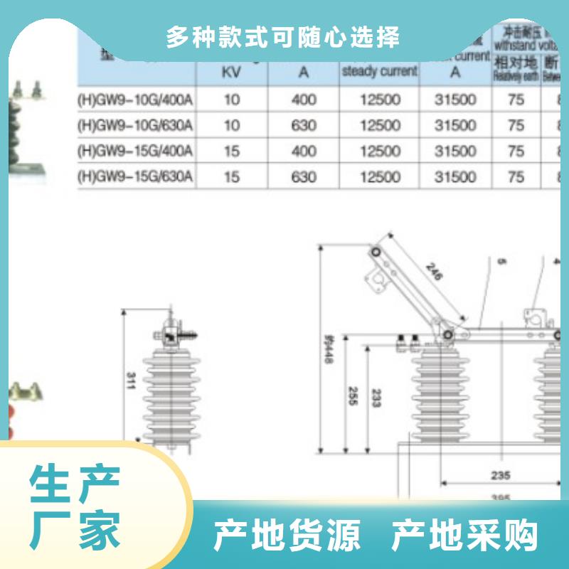 【隔离刀闸】10KV单级隔离开关GW9-12W/200A