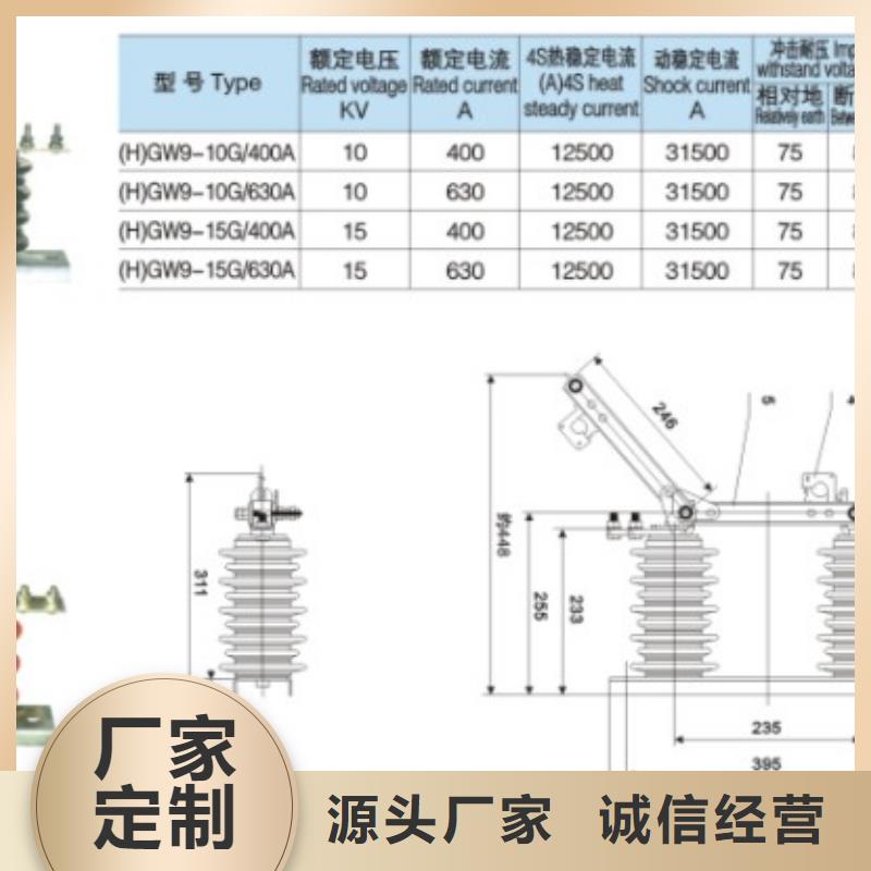 【单极隔离开关】GW9-15G/400