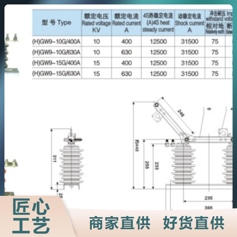 户外高压交流隔离开关：GW9-10/630规格齐全