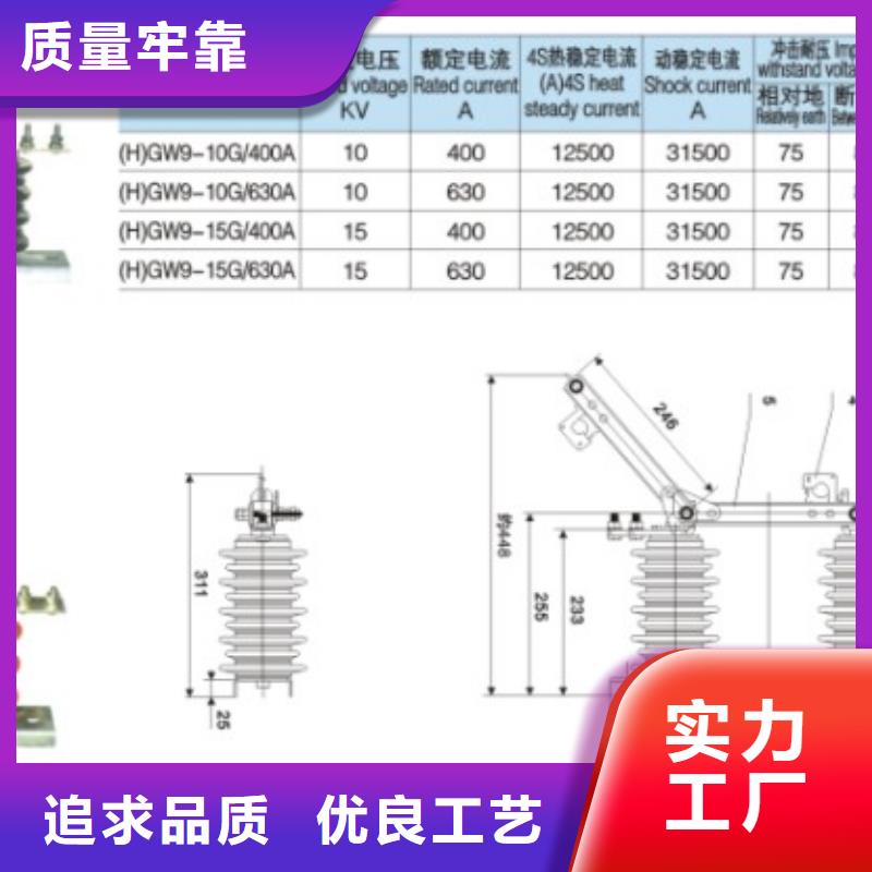 HGW9-10KV/1250A户外高压交流隔离开关