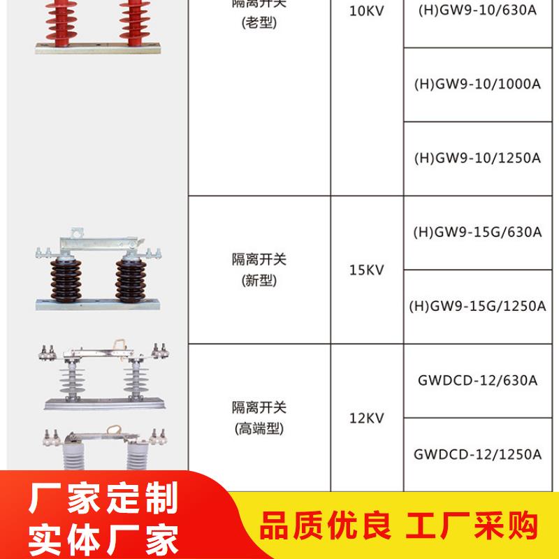 户外高压隔离开关HGW1-10KV/400A