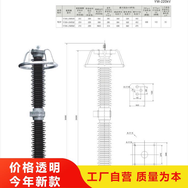 氧化锌避雷器YH10CX5-100/260型号齐全