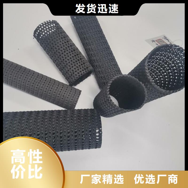 塑料曲纹网状硬式透水管_鼎诺土工材料有限公司